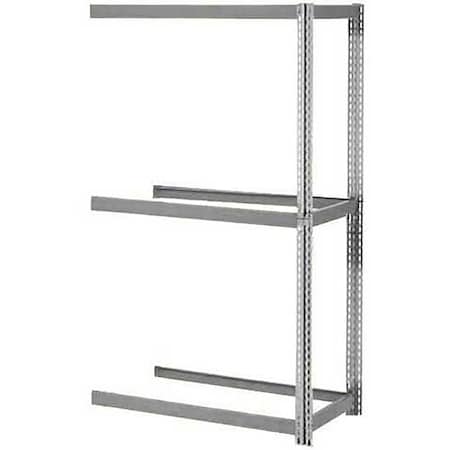 Expandable Add-On Rack 96Wx24Dx84H, 3 Levels No Deck 1100 Lb Per Level, Gray